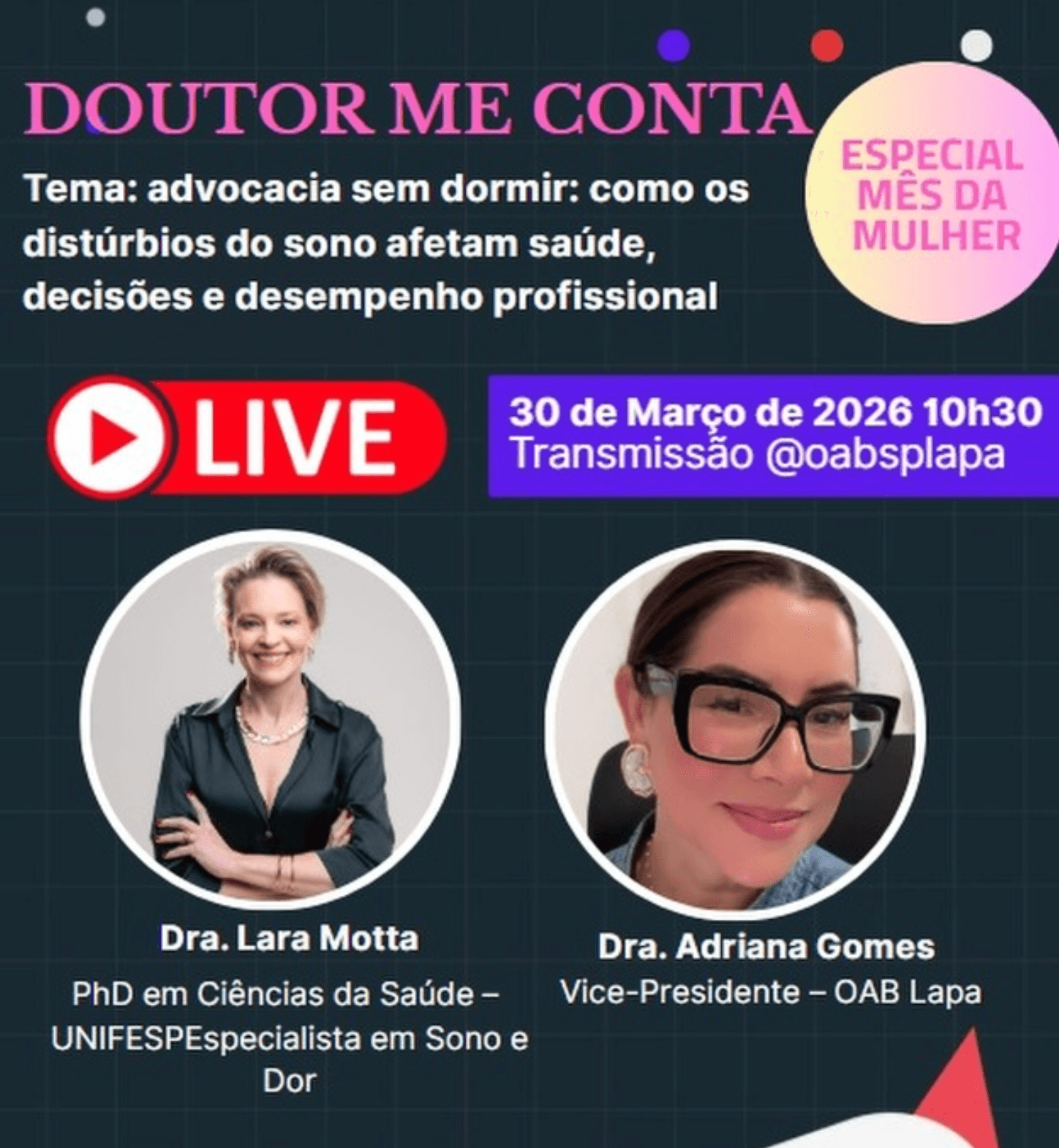 🔴 DOUTOR ME CONTA – AO VIVO: Como o sono impacta sua saúde, suas decisões e o seu desempenho profissional?