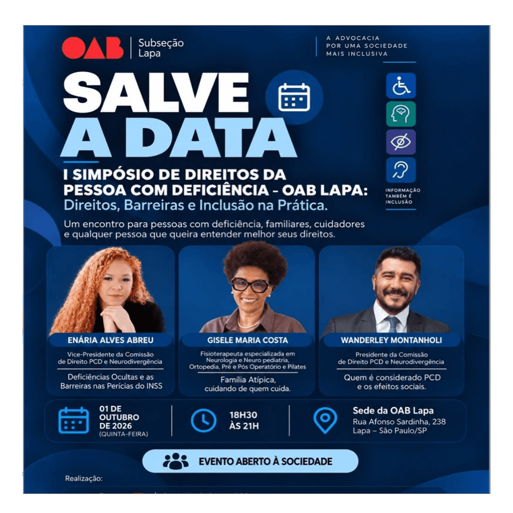 I Simpósio de Direitos da Pessoa com Deficiência: Direitos, Barreiras e Inclusão na Prática