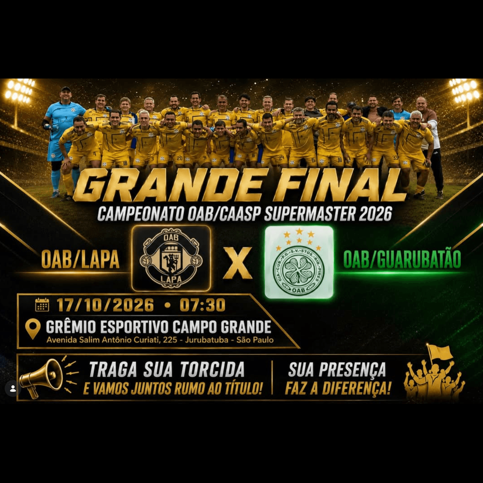 ⚽🏆 GRANDE FINAL – OAB LAPA X OAB GUARUBATÃO