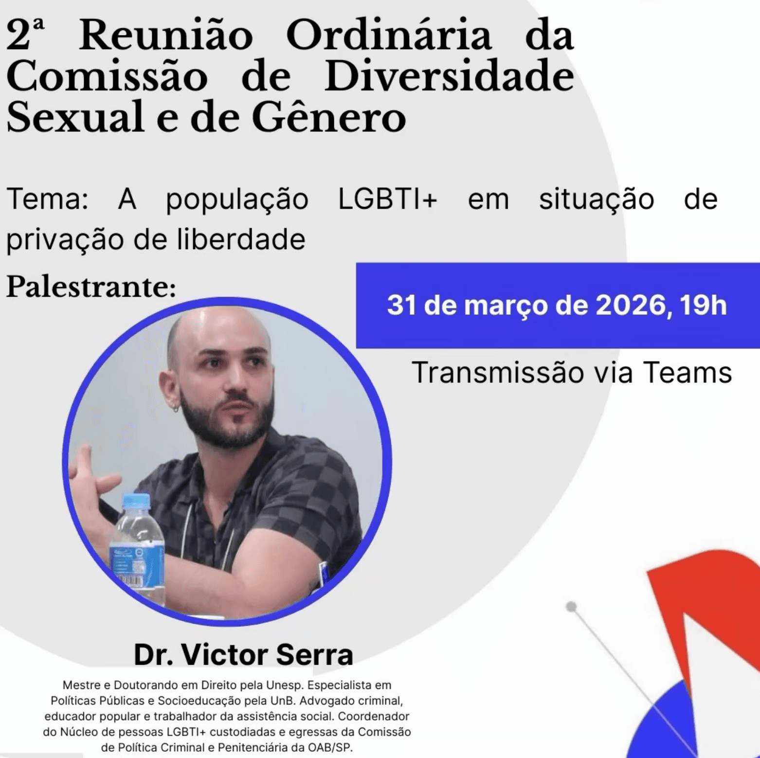 2ª Reunião Ordinária da Comissão da Diversidade Sexual e de Gênero