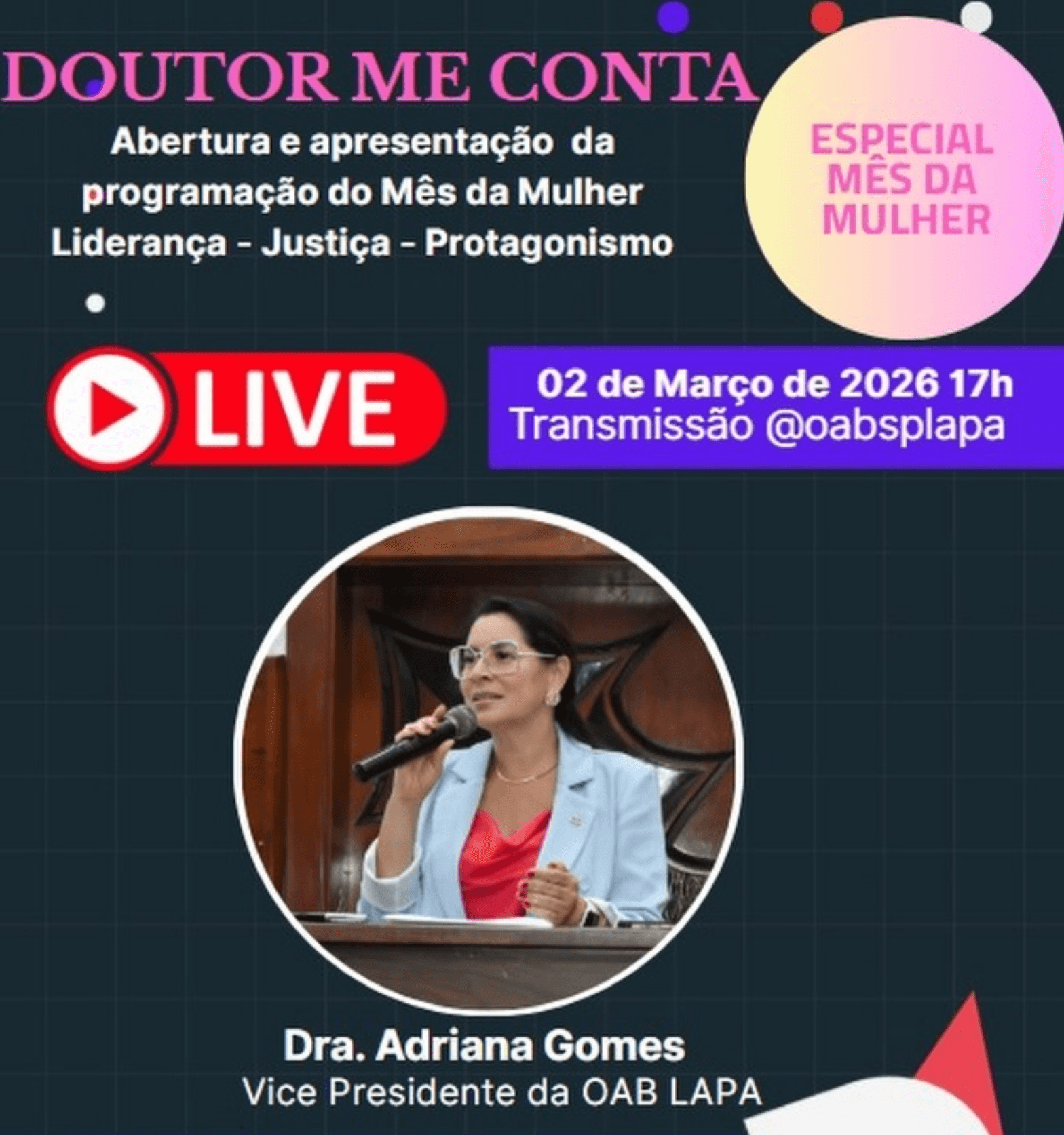 🔴 DOUTOR ME CONTA: AO VIVO: Especial Mês da Mulher V