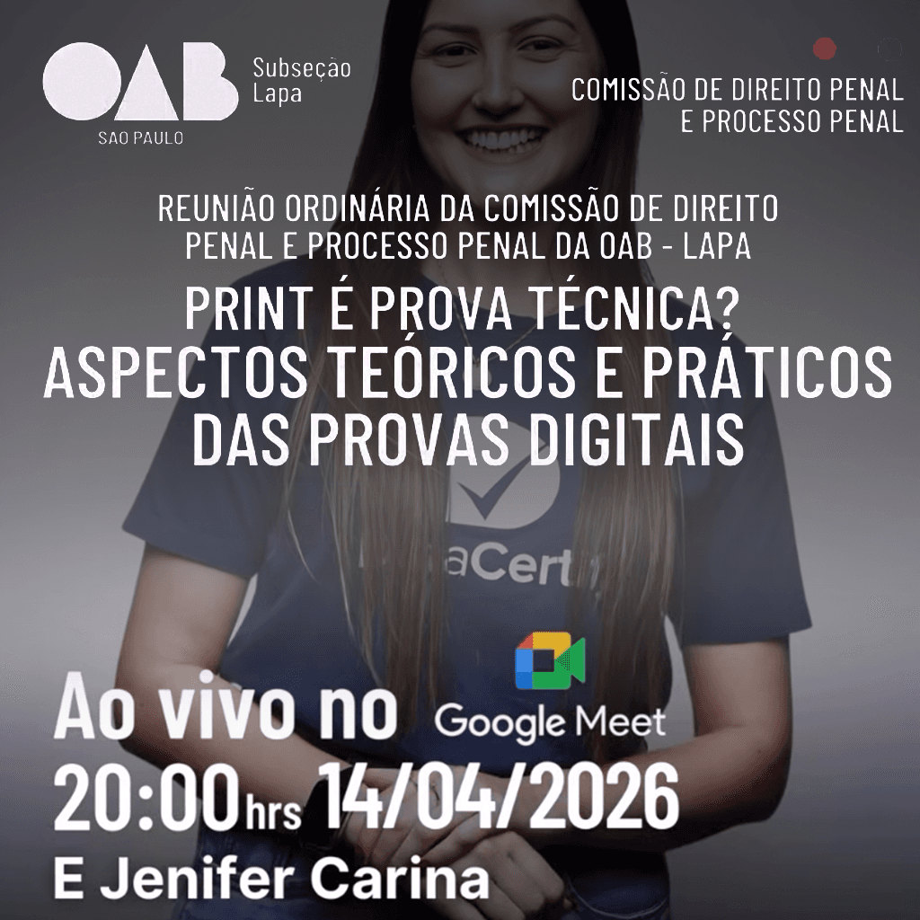 AO VIVO: Print é prova técnica?